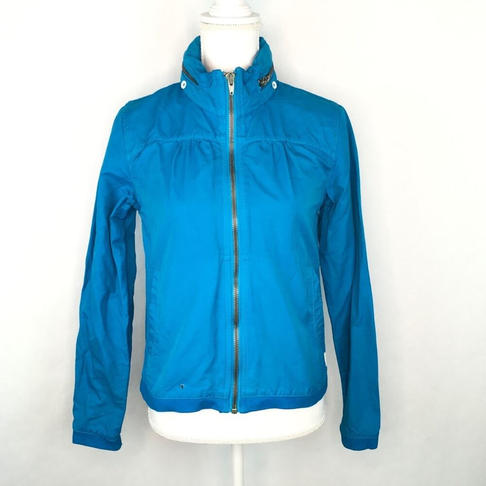 Loomstate‎ Women's Organic Cotton Hooded Jacket Blue Size S